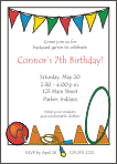Yard Games Birthday Party Invitation