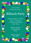Billiard Balls Border Invitation