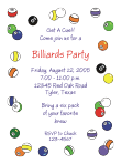 Billiards Party Invitation