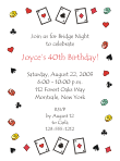 Card Games Party Invitation