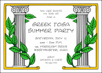 Greek / Toga Party Invitation