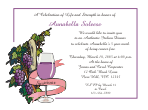 Italian Dinner and Wine with Pink Ribbon Party Invitation