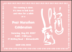 Post Marathon Party Invitation
