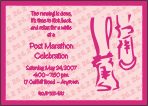 Post Marathon Party Invitation