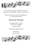 Musical Notes Birthday Party Invitation