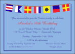 Nautical Flag Name Party Invitation