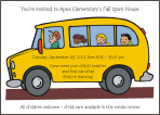 School Bus Open House Invitations