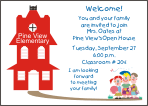 School Kids Open House Invitations