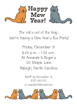 New Years Cats Party Invitation