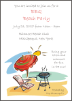 Beach BBQ Barbeque Invitations