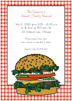Cheeseburger Cookout Dinner Invitation
