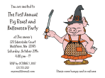 Halloween Pig Pickin' Invitation