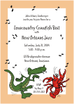 Louisiana Crawfish Boil / New Orleans Jazz Invitation