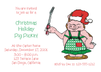 Pig Pickin Christmas Party Invitation