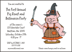 Halloween Pig Pickin' Invitation