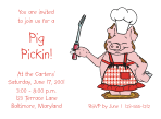 Pig Picking Party Invitation