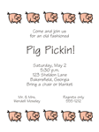 Pigs Pig Roast Invitation