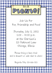 Picnic with Blue Tablecloth Invitation