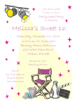 Hollywood / Movie Sweet 16 Invitation
