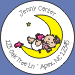 Baby Girl on the Moon Seals