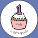 Cupcake 1st Girl Confetti Seals