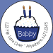 Cupcake Boy with 2 Candles Seal