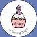 Cupcake 2nd Girl Confetti Seals