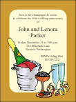 Champagne Caviar Anniversary Invitation