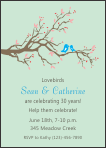 Cherry Blossoms Anniversary Invitation