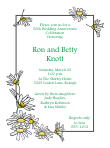 Daisies Anniversary Invitation
