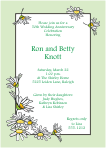 Daisies Green Border Anniversary Invitation