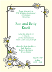 Daisies Ivory Border Anniversary Invitation