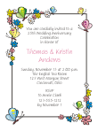 Flowers and Butterflies Anniversary Invitation