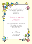 Flowers and Butterflies Anniversary Invitation