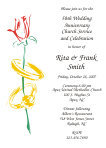 Rose with Ring 1 Anniversary Invitation