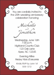 Scrollwork Anniversary Invitation