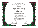 Rose Trellis Red Anniversary Invitation