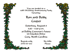 Rose Trellis Yellow Anniversary Invitation