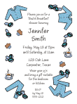 Bed and Breakfast Shower Blue Bridal Shower Invitation