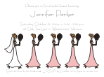 Bride and Maids, Tennis Bridal Shower Invitation