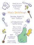 Kitchen Themed, Green Bridal Shower Invitation