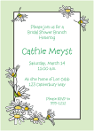 Daisies Green Border Bridal Shower Invitation