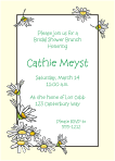 Daisies Ivory Border Bridal Shower Invitation