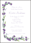 Floral Drape - All Purple Bridal Shower Invitation