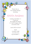 Flowers and Butterflies Bridal Shower Invitation