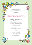 Flowers and Butterflies Bridal Shower Invitation