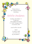 Flowers and Butterflies Bridal Shower Invitation