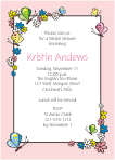 Flowers and Butterflies Bridal Shower Invitation