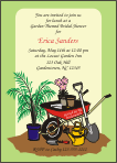 Gardening Themed Bridal Shower Invitation