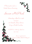 Pink Glories Bridal Shower Invitation